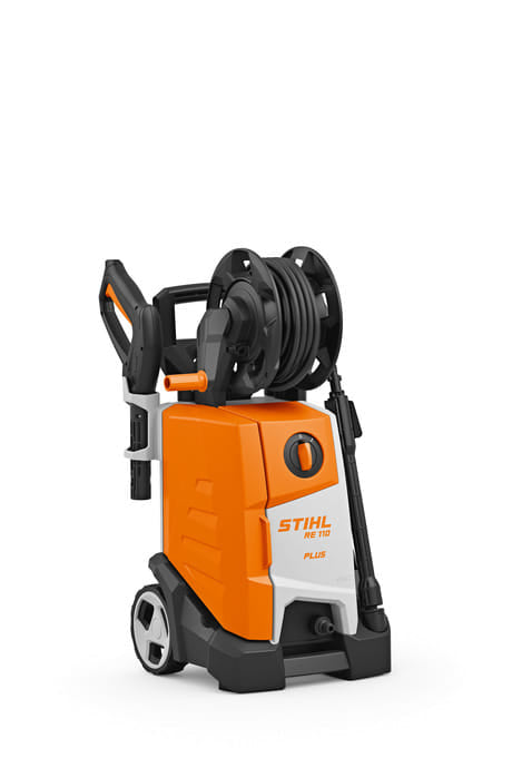 Idropulitrice elettrica Stihl RE 110 PLUS pratica e confortevole da 110 bar di pressione.