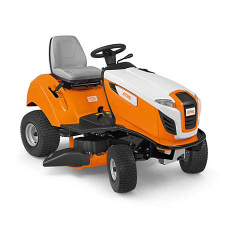 Trattorino rasaerba a scarico laterale Stihl RT 4097 SX con cambio idrostatico.