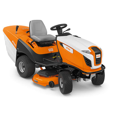 Trattorino rasaerba a scoppio Stihl RT 5112 Z con sistema di raccolta