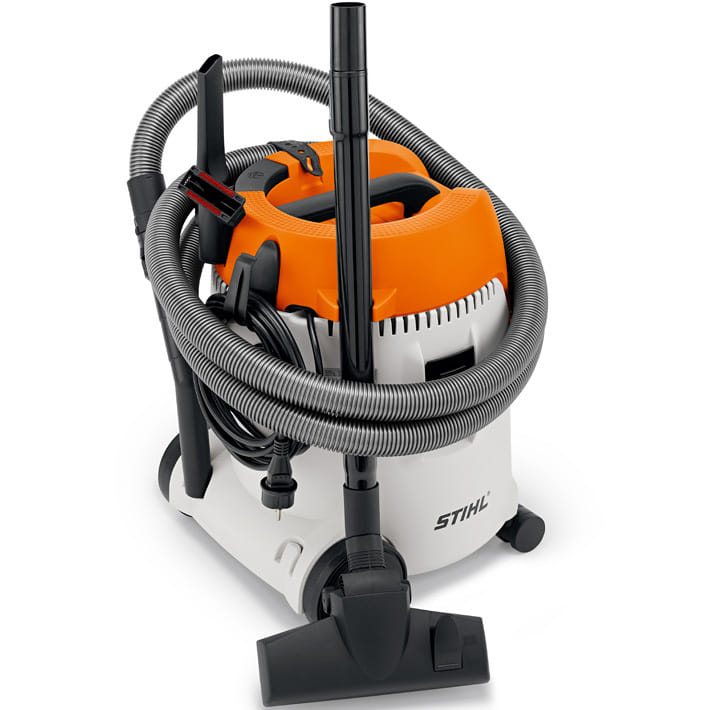 Aspiratore elettrico Stihl SE 62 E per solidi e liquidi da 1,4kW con raccoglitore da 20lt.