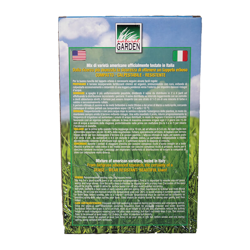 Seme per prato Padana Sementi NATURAL GARDEN astuccio da 1 KG