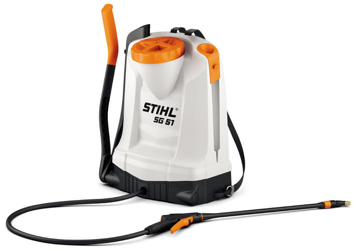 Irroratore manuale spalleggiato Stihl SG 51 robusto e comfortevole con serbatoio da 12lt.