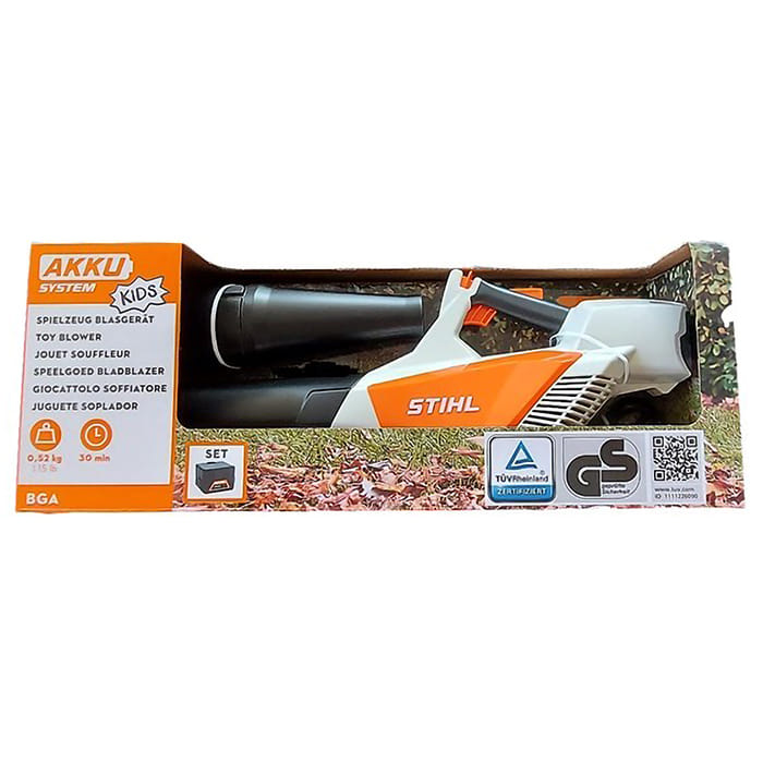 Soffiatore giocattolo Stihl con funzionamento reale e tubo regolabile