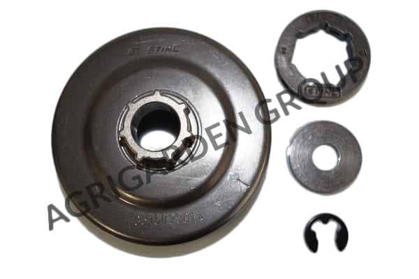 Rocchetto anulare campana frizione 3/8 7 denti originale Stihl motosega 044, 046, ms 341, ms 361 c