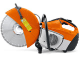 Troncatrice a iniezione Stihl TS 500i innovativa con sistema a iniezione e disco di taglio da 35cm.