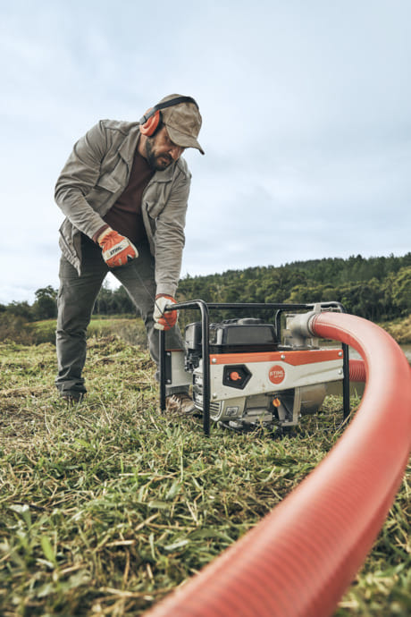 Pompa per acqua WP600 STIHL con motore 4 tempi da 63 m3/h.
