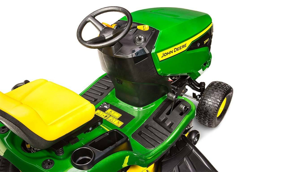 Trattorino rasaerba John Deere X107 da 500 cm3 a scarico laterale