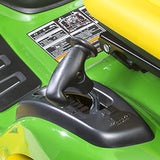 Trattorino rasaerba a scarico laterale John Deere X127 da 656cc con piatto di taglio da 107cm.