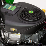 Trattorino rasaerba a scarico laterale John Deere X127 da 656cc con piatto di taglio da 107cm.