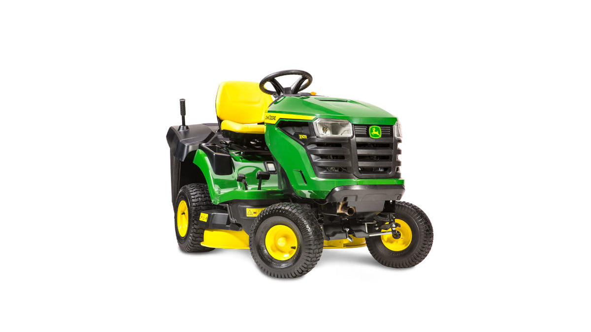 Trattorino rasaerba con raccolta John Deere X147 R con motore da 656cm3
