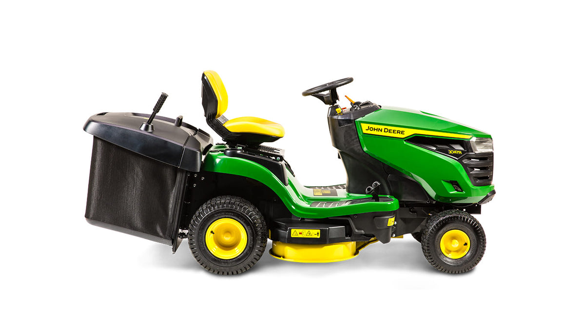 Trattorino rasaerba con raccolta John Deere X147 R con motore da 656cm3