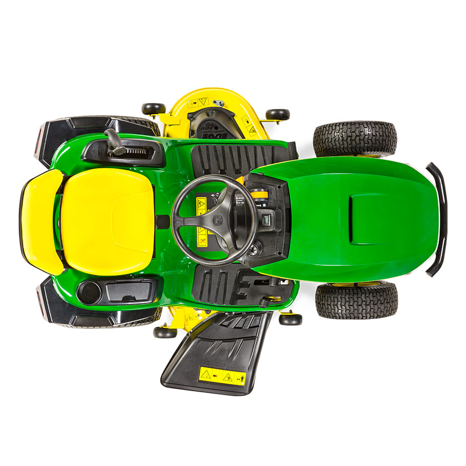 Trattorino rasaerba a scarico laterale John Deere X167 da 724cc con piatto di taglio da 122cm.