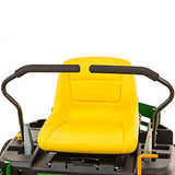 Trattorino rasaerba a scarico laterale John Deere Z335 E a sterzata zero da 656cm3 con piatto di taglio da 107cm.