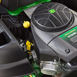Trattorino rasaerba a scarico laterale John Deere Z515 E a sterzata zero da 708cm3 con piatto di taglio da 122cm.