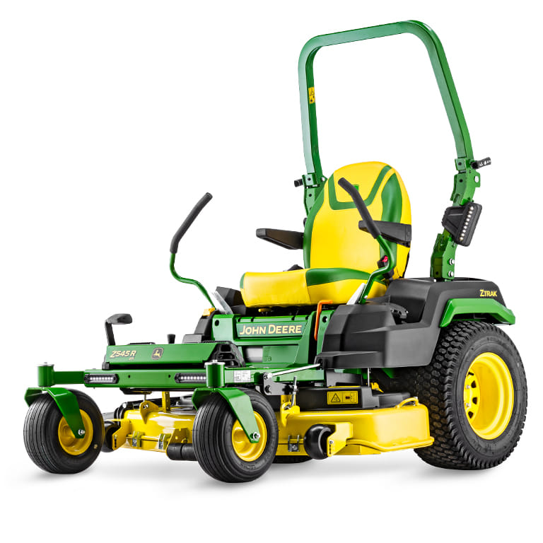Trattorino rasaerba a scarico laterale John Deere Z545R a sterzata zero da 724cm3 con piatto di taglio da 122cm.