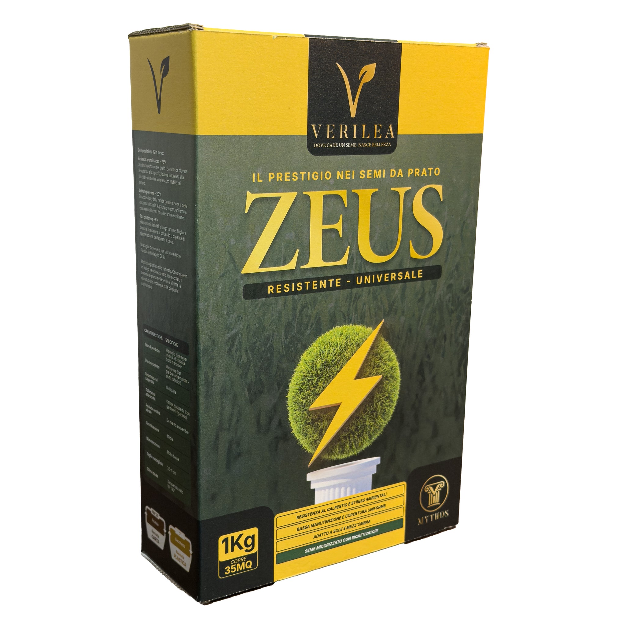 Seme per prato micorizzato Zeus Verilea - Universale e resistente al calpestio.