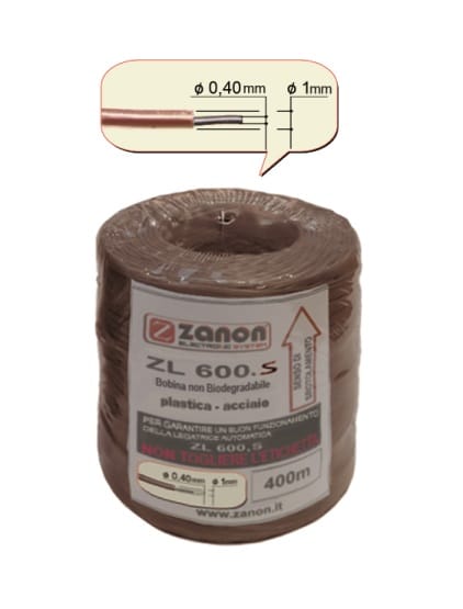 Legatrice elettronica a batteria Zanon ZL 600 S, Kit con batteria NI-MH e bobina di filo 400m.
